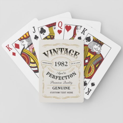 Personalized Vintage Aged To Perfection Playing Cards