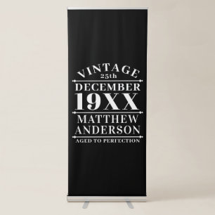 Personalized Vintage Aged to Perfection Retractable Banner