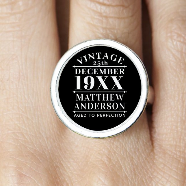 Personalized Vintage Aged to Perfection Ring (Creator Uploaded)