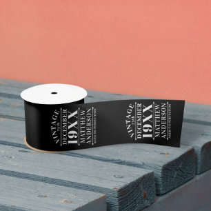 Personalized Vintage Aged to Perfection Satin Ribbon