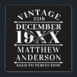 Personalized Vintage Aged to Perfection Square Wall Clock<br><div class="desc">Personalized vintage aged to perfection design could be a great gift for your friends or family member,  or you can use it yourself.</div>