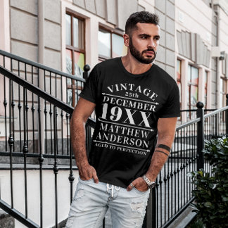 Personalized Vintage Aged to Perfection T-Shirt