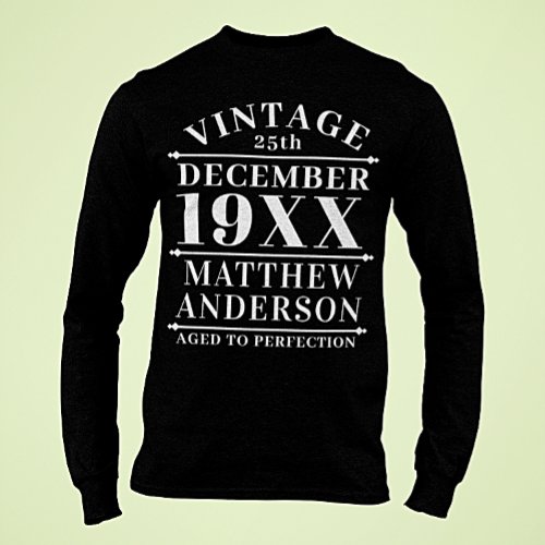 Personalized Vintage Aged to Perfection T_Shirt