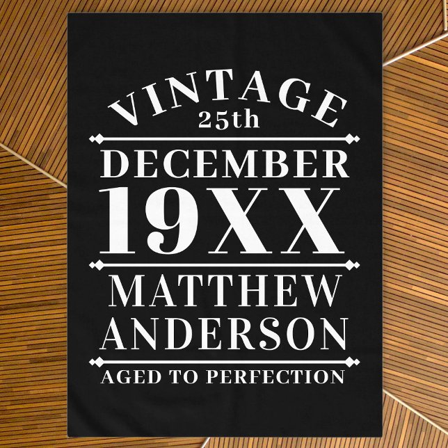 Personalized Vintage Aged to Perfection Tablecloth (Creator Uploaded)