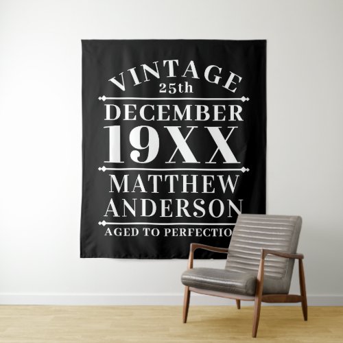 Personalized Vintage Aged to Perfection Tapestry