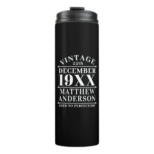 Personalized Vintage Aged to Perfection Thermal Tumbler