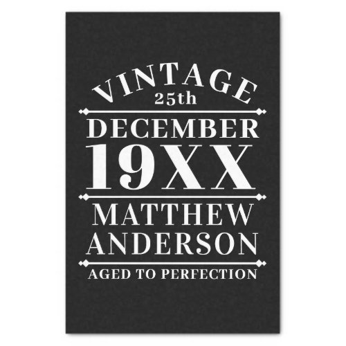 Personalized Vintage Aged to Perfection Tissue Paper