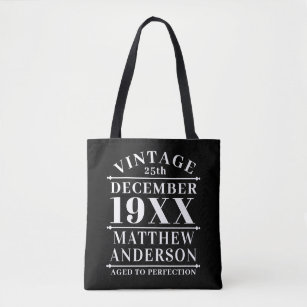 Personalized Vintage Aged to Perfection Tote Bag