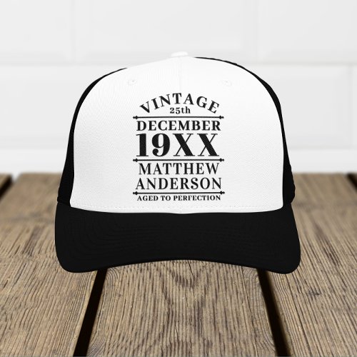 Personalized Vintage Aged to Perfection Trucker Hat