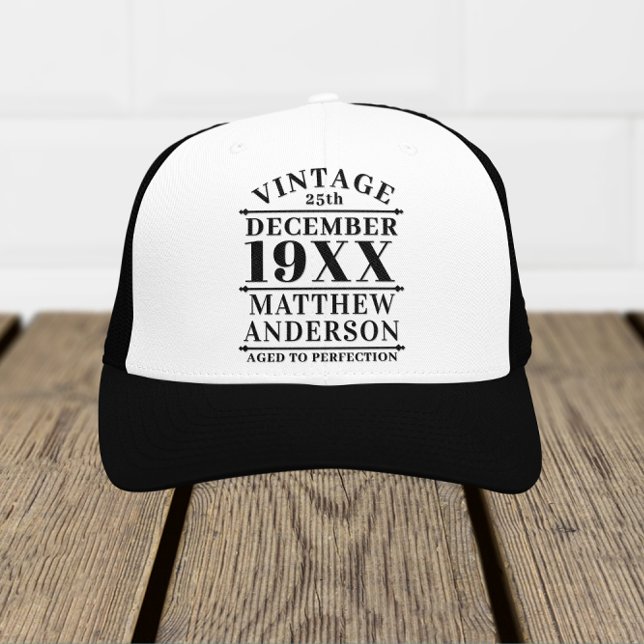Personalized Vintage Aged to Perfection Trucker Hat (Creator Uploaded)