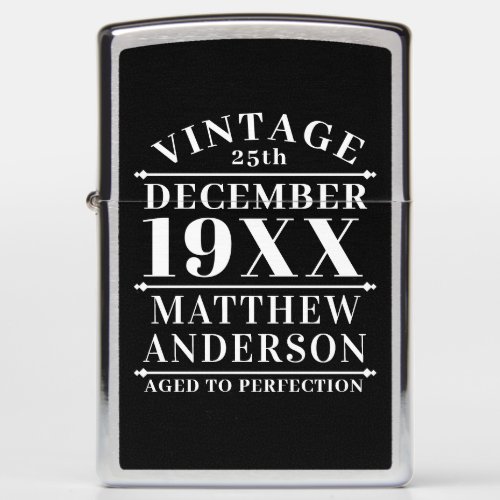 Personalized Vintage Aged to Perfection Zippo Lighter