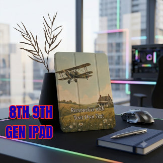 Personalized Vintage Airplane Design 8,9TH G IPAD Pro Cover
