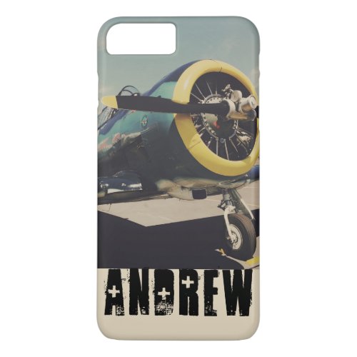 Personalized Vintage Airplane iPhone 7 Plus Case