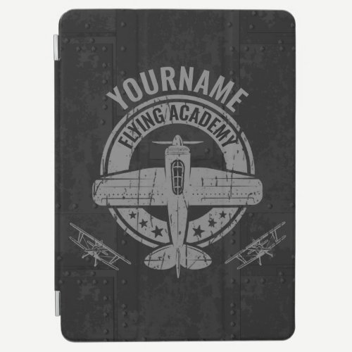 Personalized Vintage Airplane Pilot Flying Academy iPad Air Cover