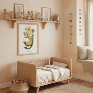 Personalized Vintage Alphabet Letter J Poster