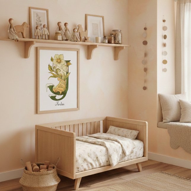 Personalized Vintage Alphabet Letter J Poster (Creator Uploaded)