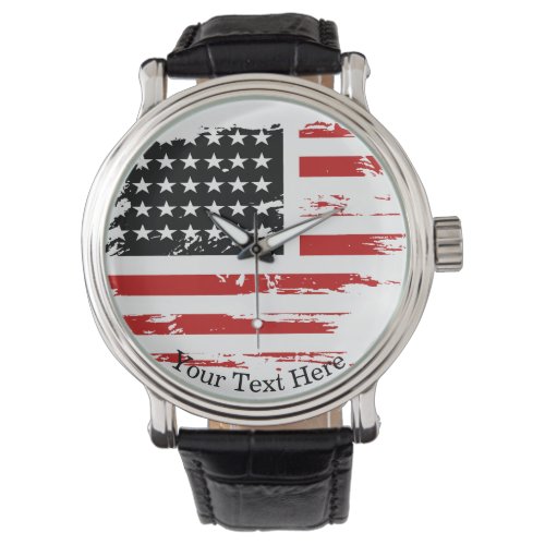 Personalized Vintage American Flag Watch