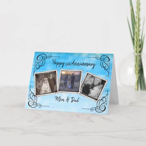 Personalized Vintage Anniversary Photo Card