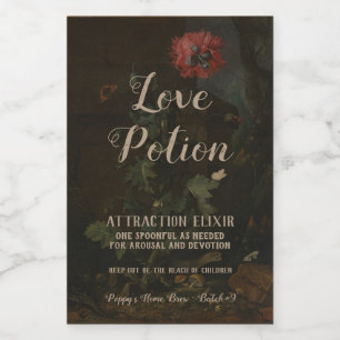 Personalized Vintage Apothecary Jar Love Potion Food Label