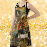 Personalized Vintage Art Artist Painter Art Craft Apron<br><div class="desc">Create your own custom, personalized, vintage art lovers machine washable, top quality polyester, all-over print apron, featuring an interesting intricate detailed vintage painting, oil on canvas, by Johann Zoffany, featuring a room full of paintings from top to bottom on the walls and sculptures on the floor, like an art gallery....</div>