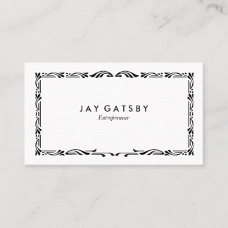 Personalized Vintage Art Deco Ornamental Business Card