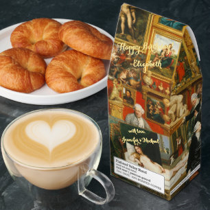 Personalized Vintage Art Gift Box Premium Freshly Roasted Coffee