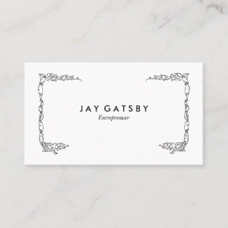 Personalized Vintage Art Nouveau Botanical Business Card