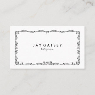 Personalized Vintage Art Nouveau Botanical Business Card