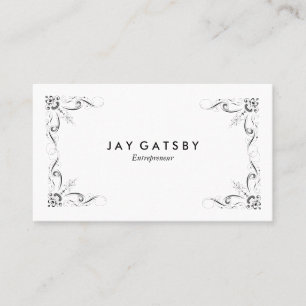 Personalized Vintage Art Nouveau Engraved Flourish Business Card