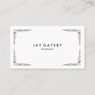 Personalized Vintage Art Nouveau Floral Business Card