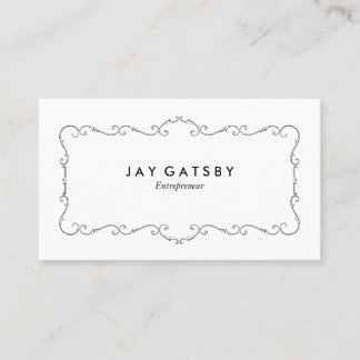 Personalized Vintage Art Nouveau Scroll Business Card