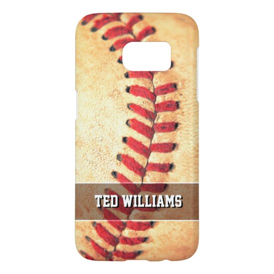 Personalized vintage baseball ball samsung galaxy s7 case