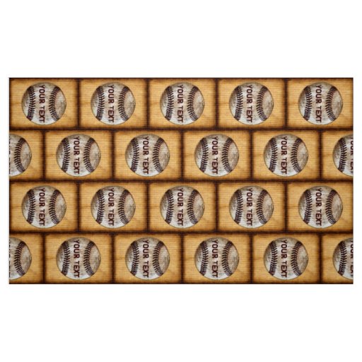PERSONALIZED Vintage Baseball Fabric by the Yard