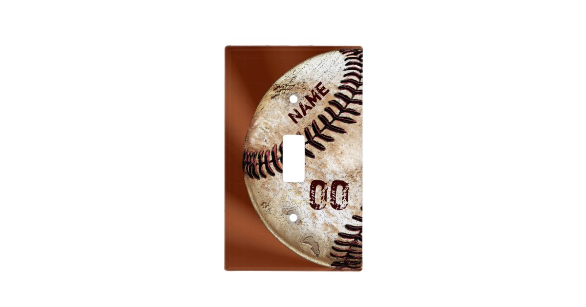 Personalized Vintage Baseball Light Switch Cover Zazzle
