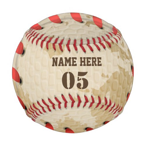 Personalized Vintage Baseball Name Number Retro