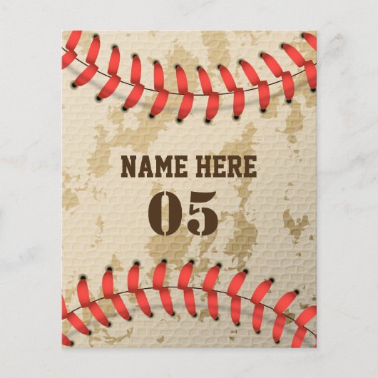 Personalized Vintage Baseball Name Number Retro (Front)