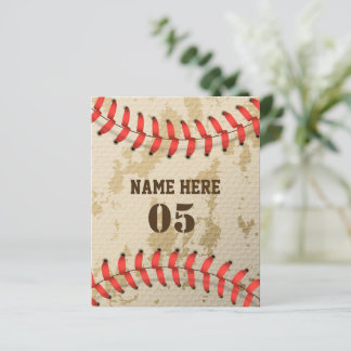 Personalized Vintage Baseball Name Number Retro