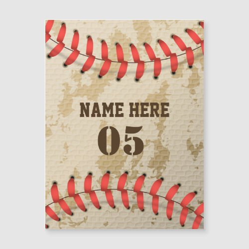 Personalized Vintage Baseball Name Number Retro