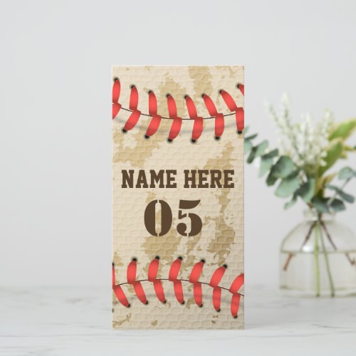 Personalized Vintage Baseball Name Number Retro