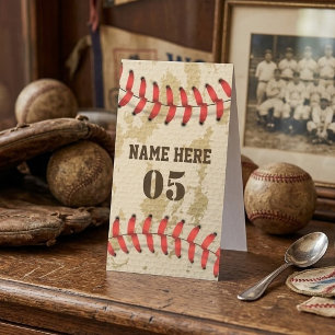 Personalized Vintage Baseball Name Number Retro