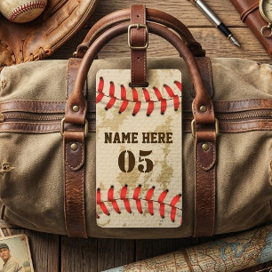 Personalized Vintage Baseball Name Number Retro Badge