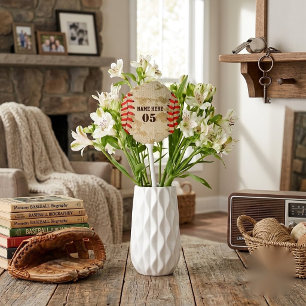 Personalized Vintage Baseball Name Number Retro Balloon