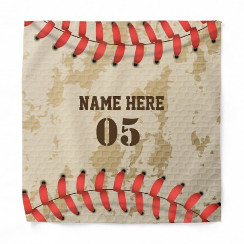 Personalized Vintage Baseball Name Number Retro Bandana