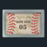 Personalized Vintage Baseball Name Number Retro Belt Buckle<br><div class="desc">Personalized vintage baseball name number retro design  can be good for you if you love Baseball. Or it could be a great gift for those who loves baseball.</div>