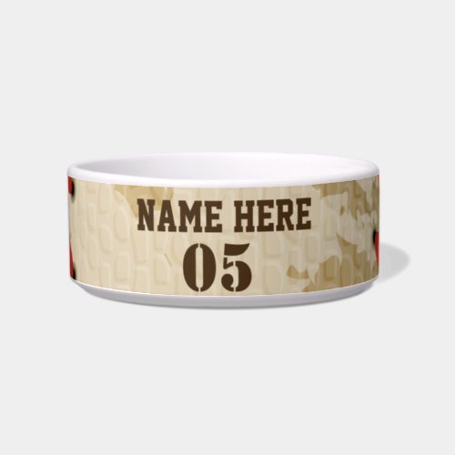 Personalized Vintage Baseball Name Number Retro Bowl