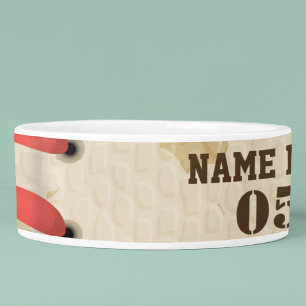 Personalized Vintage Baseball Name Number Retro Bowl
