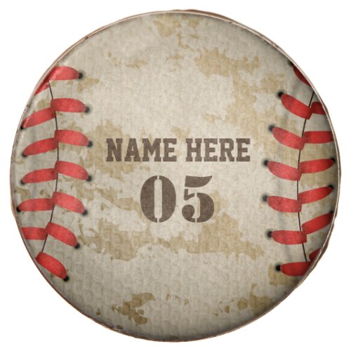 Personalized Vintage Baseball Name Number Retro Chocolate Covered Oreo