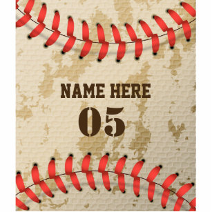 Personalized Vintage Baseball Name Number Retro Cutout
