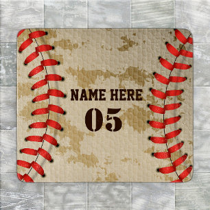 Personalized Vintage Baseball Name Number Retro Cutting Board