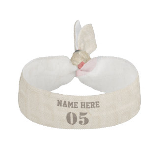 Personalized Vintage Baseball Name Number Retro Elastic Hair Tie
